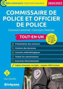 Bertrand.pt - Commissaire De Police Et Officier De Police : Tout-En-Un Catégorie A ; Concours 2024-2025 ; Concours Externes   Concours Internes (Édition 2024/2025)