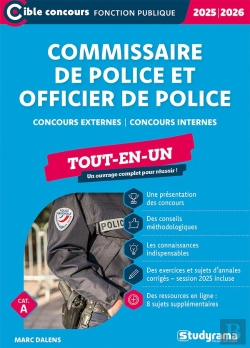 Bertrand.pt - Commissaire De Police Et Officier De Police - Tout-En-Un (Catégorie A - Concours 2025-2026) : Concours Externes - Concours Internes