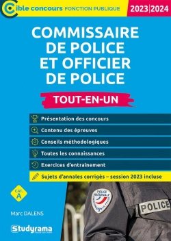 Bertrand.pt - Commissaire De Police Et Officier De Police Tout-En-Un : Catégorie A Concours (Édition 2023/2024)
