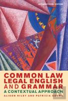 Common Law Legal English And Grammar