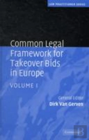 Common Legal Framework For Takeover Bids In Europe