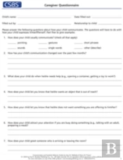 Communication And Symbolic Behaviour Scales
