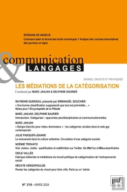 Bertrand.pt - Communication & Langages Tome 219 : Les Médiations De La Catégorisation