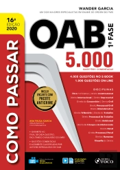 Como Passar Na Oab 1ª Fase - 16. Ed. - 2020.