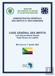 Comores - Code General Des Impots 2022