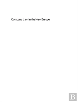 Bertrand.pt - Company Law In The New Europe