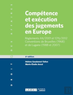 Bertrand.pt - Competence Et Execution Des Jugements En Europe