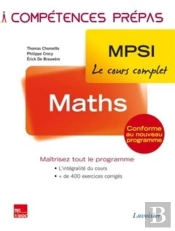 Competences Prepas : Maths ; Mpsi 1re Année