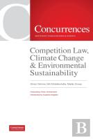 Competition Law, Climate Change & Environmental Sustainability
