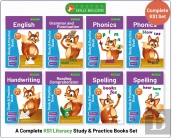 Complete Key Stage 1 Literacy Study & Practice Books - 8-Book Bundle! English, Phonics, Spelling, Handwriting, Reading Comprehension For Ages 4 - 7