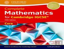 Complete Mathematics For Cambridge Igcse (R) Student Book (Core)