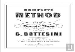 Complete Method For The Contre-Basse (Double Bass)