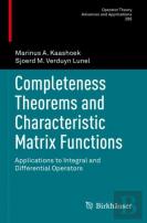 Completeness Theorems And Characteristic Matrix Functions