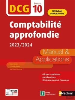 Bertrand.pt - Comptabilite Approfondie 2020/2021 - Dcg - Epreuve 10 - Manuel Et Applications - Edition 2023-2024