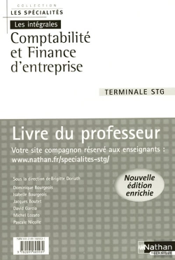 Bertrand.pt - Comptabilite Et Finance D'Entreprise Terminale Stg Les Specialites/Les Integrales Livre Professeur 2008