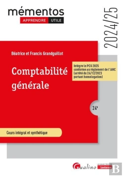 Bertrand.pt - Comptabilite Generale - A Jour Des Reglements De L'Anc Adoptes Le 26/12/2023 Relatifs A La Modernisa