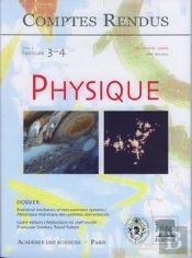 Comptes Rendus Academie Des Sciences Physique Tome 7 Fasc 34 Avrilmai 2006 Statistical Mechanics Of