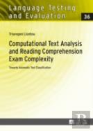 Computational Text Analysis And Reading Comprehension Exam Complexity