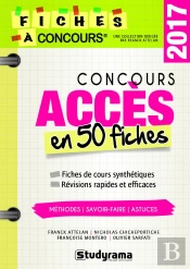 Concours Acces En 50 Fiches 2017