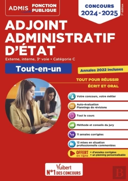 Bertrand.pt - Concours Adjoint Administratif D'État : Catégorie C Tout-En-Un Concours 2024-2025