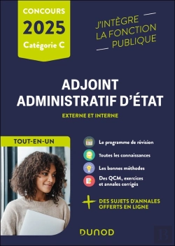 Bertrand.pt - Concours Adjoint Administratif D'Etat ; Externe Et Interne ; Catégorie C ; Tout-En-Un (Édition 2025)