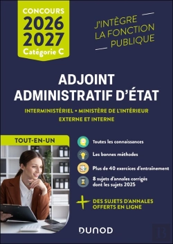Bertrand.pt - Concours Adjoint Administratif D'Etat ; Externe Et Interne ; Tout-En-Un (Édition 2026)