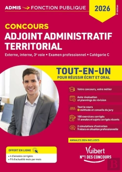 Bertrand.pt - Concours Adjoint Administratif Territorial - Catégorie C - Tout-En-Un : Concours Externe, Interne, 3e Voie, Examen Professionnel 2026