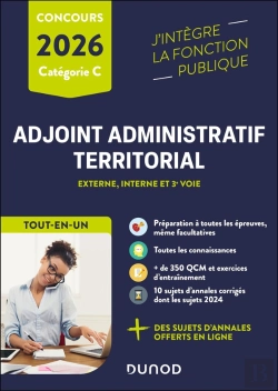Bertrand.pt - Concours Adjoint Administratif Territorial ; Externe, Interne Et 3e Voie ; Catégorie C ; Tout-En-Un (Édition 2026)