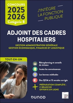 Bertrand.pt - Concours Adjoint Des Cadres Hospitaliers ; Gestion Administration Générale, Gestion Économique, Finances Et Logistique ; Catégorie B (Édition 2025/2026)