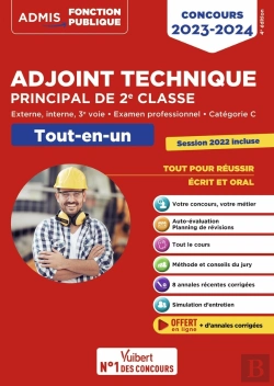 Bertrand.pt - Concours Adjoint Technique Principal De 2e Classe : Catégorie C Tout-En-Un ; Annales Incluses (Édition 2023/2024)