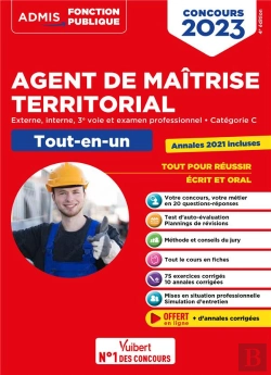Bertrand.pt - Concours Agent De Maitrise Territorial - Categorie C - Tout-En-Un - Annales 2021 Incluses - Externe,