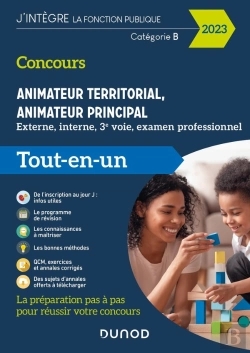 Bertrand.pt - Concours Animateur Territorial, Animateur Principal ; Externe, Interne, 3e Voie Et Examen Professionnel (Édition 2023)