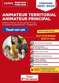 Bertrand.pt - Concours Animateur Territorial Et Animateur Principal - Categorie B - Tout-En-Un - Concours (Édition 2021/2022)