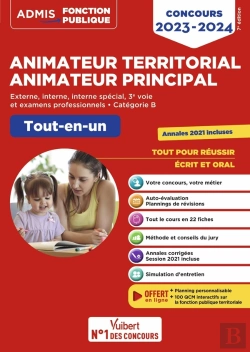 Bertrand.pt - Concours Animateur Territorial Et Animateur Principal : Catégorie B Tout-En-Un ; Externe, Interne (Édition 2023/2024)