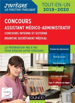 Bertrand.pt - Concours Assistant Medico-Administratif 2019-2020 Tout-En-Un Categorie B - Concours Externe Et Inter