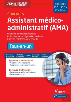 Bertrand.pt - Concours Assistant Médico-Administratif ; Branches Secrétariat Médical Et Assistance De Régulation Médicale ; Externe Et Interne, Catégorie B ; Tout-En-Un (Concours 2018-2019)