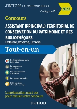 Bertrand.pt - Concours Assistant (Principal) Territorial De Conservation Du Patrimoine Et Des Bibliotheques - 2023
