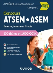 Concours Atsem/Asem 2022/2023 - 100 Fiches Et 1 000 Qcm