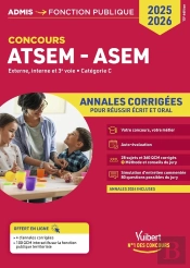 Concours Atsem - Asem ; Catégorie C ; Annales Corrigées (Édition 2025/2026)