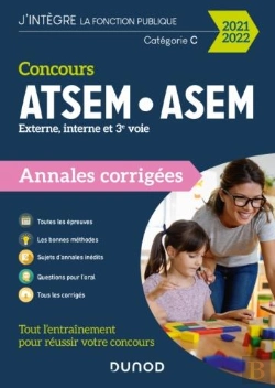 Bertrand.pt - Concours Atsem/Asem ; Externe, Interne Et 3e Voie ; Annales Corrigées (Édition 2021/2022)