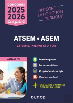 Bertrand.pt - Concours Atsem/Asem ; Externe, Interne, Et 3e Voie, Catégorie C ; Annales Corrigées (Édition 2025/2026)