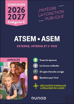 Bertrand.pt - Concours Atsem/Asem ; Externe, Interne Et 3e Voie, Catégorie C ; Annales Corrigées (Édition 2026/2027)