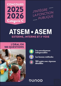 Bertrand.pt - Concours Atsem/Asem ; Externe, Interne Et 3e Voie ; Catégorie C ; L'Oral En 180 Questions (Édition 2025/2026)