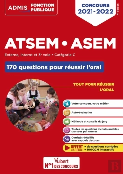 Bertrand.pt - Concours  Atsem Et Asem - Catégorie C - 170 Questions Pour Réussir L'Oral - Agent (Territorial) Specialisé (Édition 2021/2022)