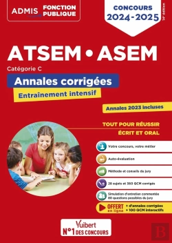 Bertrand.pt - Concours Atsem Et Asem - Catégorie C - Annales Corrigées : Agent (Territorial) Spécialisé Des Écoles Maternelles - 2024-2025