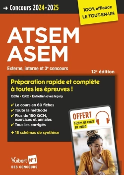 Bertrand.pt - Concours Atsem Et Asem : Catégorie C ; Préparation Rapide Et Complète À Toutes Les Épreuves -; Tout Le Cours En Audio : Agent (Territorial) Spécialisé Des Écoles Maternelles ; Concours Externe, Inter