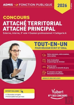 Bertrand.pt - Concours Attaché Territorial - Attaché Principal - Catégorie A - Tout-En-Un : Concours Externe, Interne, 3e Voie Et Examen Professionnel 2026-2027