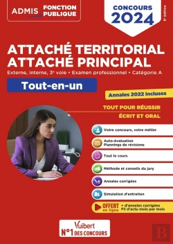 Bertrand.pt - Concours Attaché Territorial Attaché Principal : Catégorie A Tout-En-Un Fil D'Actu Offert ; Concours Externe, Interne, 3e Voie Et Examen Professionnel 2024-2025