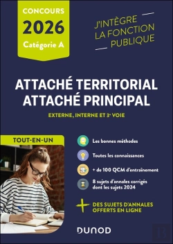 Bertrand.pt - Concours Attaché Territorial, Attaché Principal ; Externe, Interne Et 3e Voie, Catégorie A ; Tout-En-Un (Édition 2026)