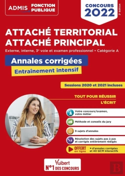 Bertrand.pt - Concours Attache Territorial - Categorie A - Annales Corrigees - Entrainement Intensif - Externe, In